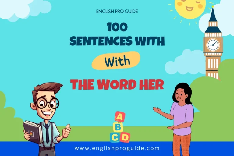 100 Sentences With The Word Her