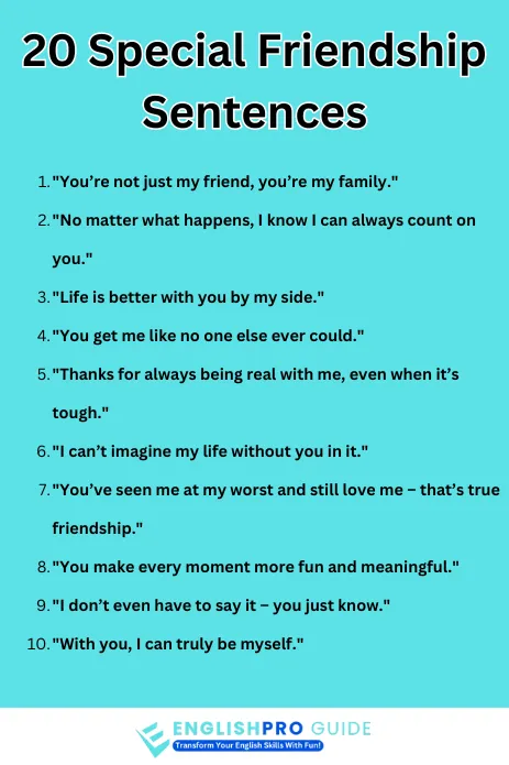 20 Special Friendship Sentences