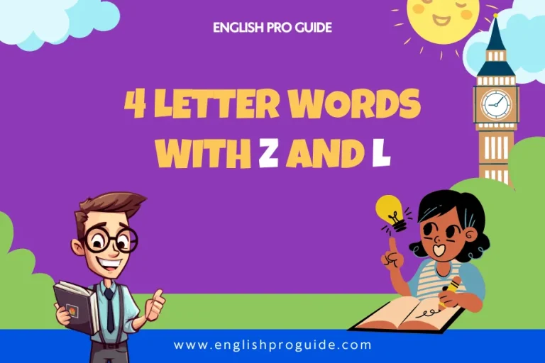 4 Letter Words With Z And L