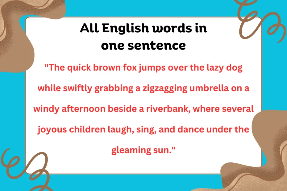 All English words in one sentence