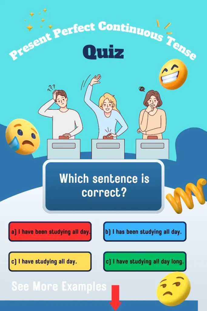 Present Perfect Continuous Tense Quiz