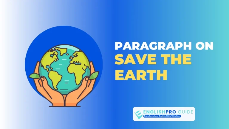 Save the Earth Paragraph