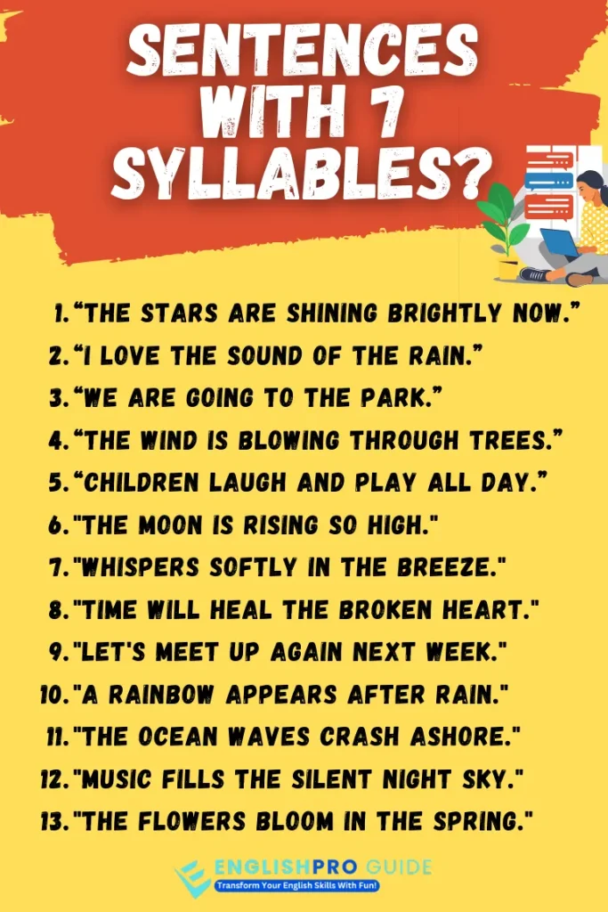 Sentences with 7 Syllables