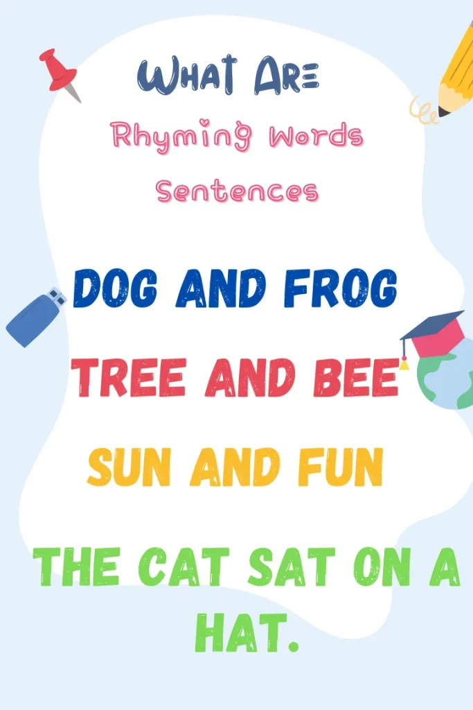 What Are Rhyming Words  Sentences