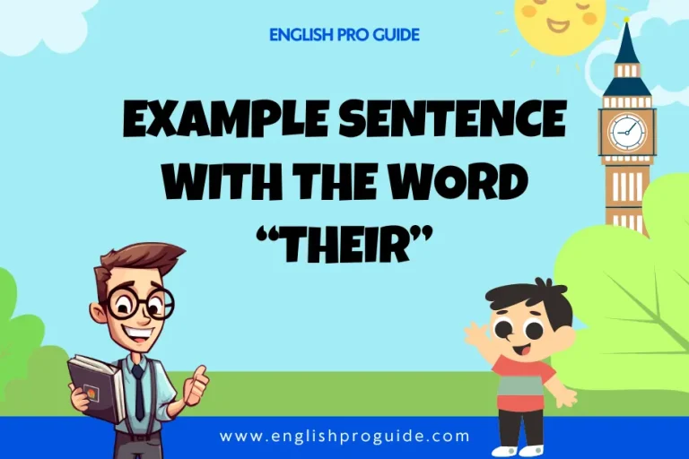 Example Sentence With The Word Their