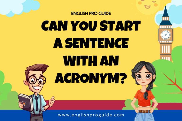 Can You Start a Sentence With an Acronym?