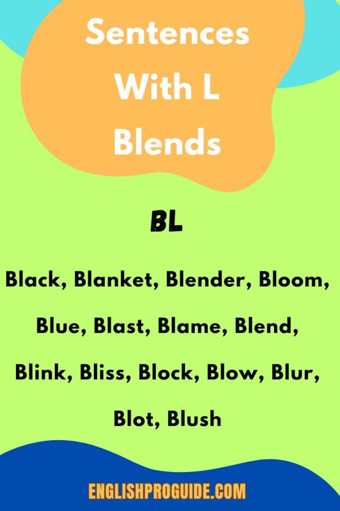 Sentences With L Blends