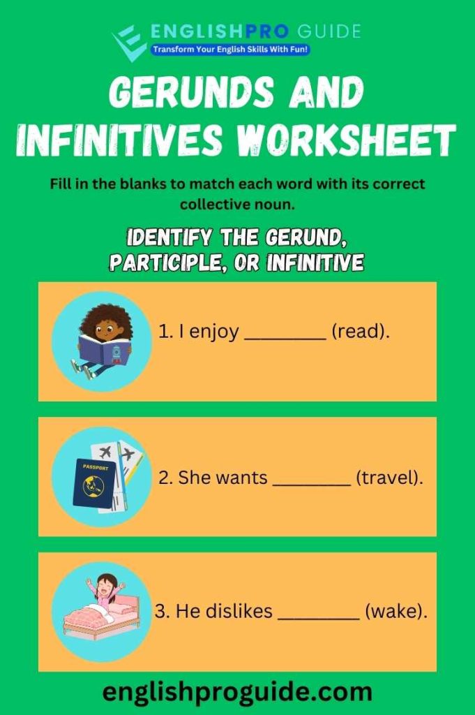 Gerunds and Infinitives Worksheet