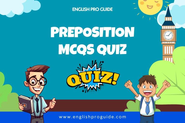 Preposition MCQS Quiz