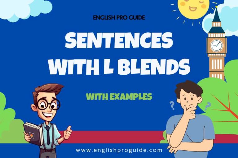 Sentences with L Blends: A Guide for English