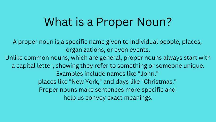 What is a Proper Noun?