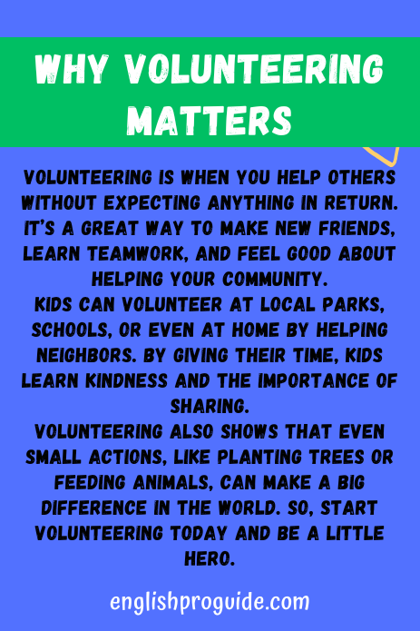 Why Volunteering Matters