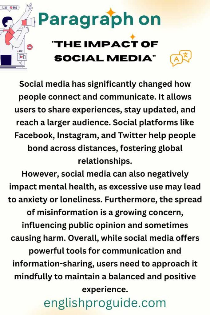 paragraph on the impact of social media.