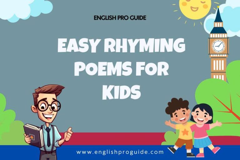 Friendly 12 Easy Rhyming Poems For Kids