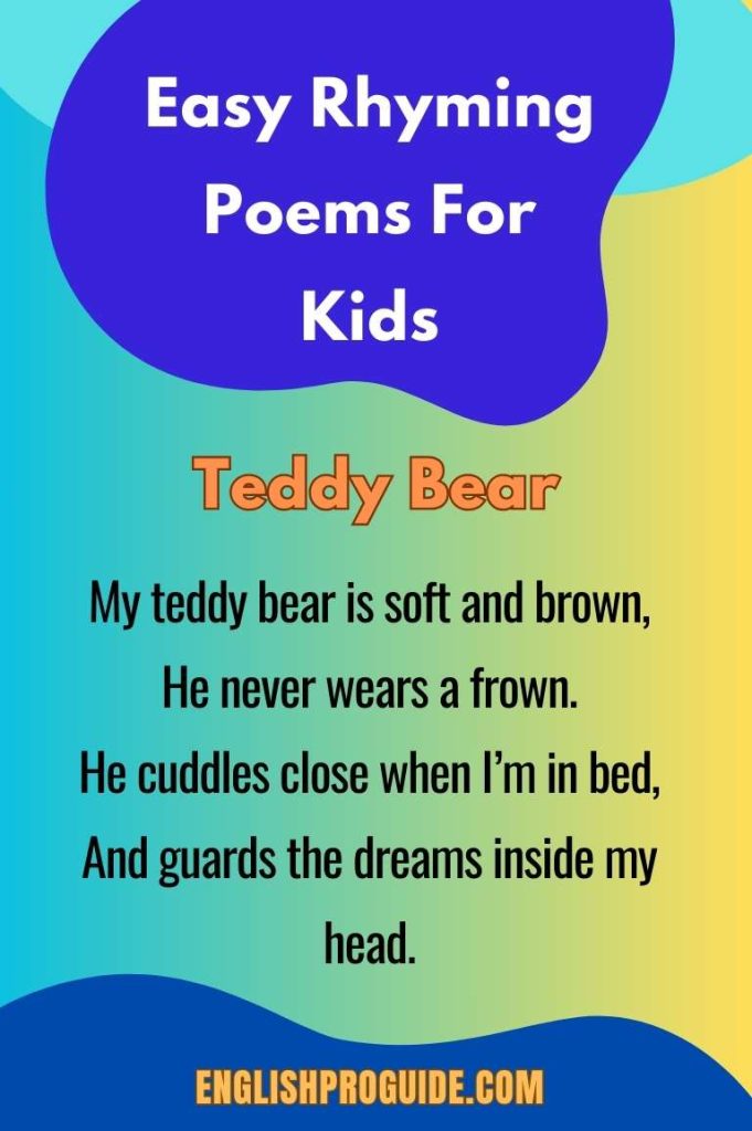 Easy Rhyming Poems For Kids