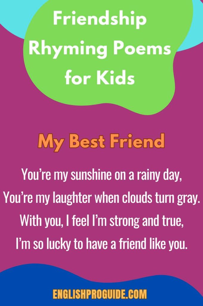 Friendship Rhyming Poems for Kids