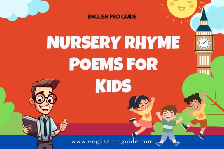 Nursery Rhyme Poems For Kids