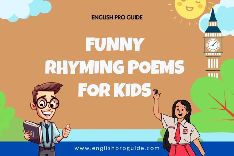 funny rhyming poems for kids