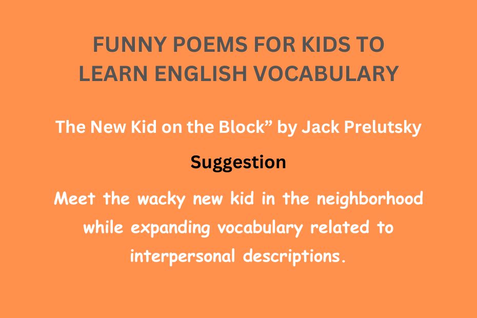 20 Funny Poems for Kids to Learn English Vocabulary