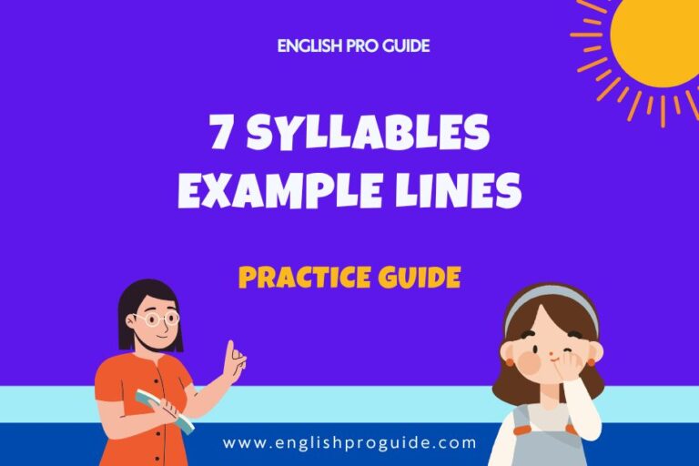 7 Syllables Example Lines