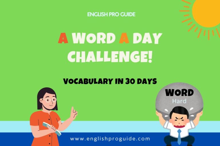 A Word a Day Challenge! Build Your Vocabulary in 30 Days