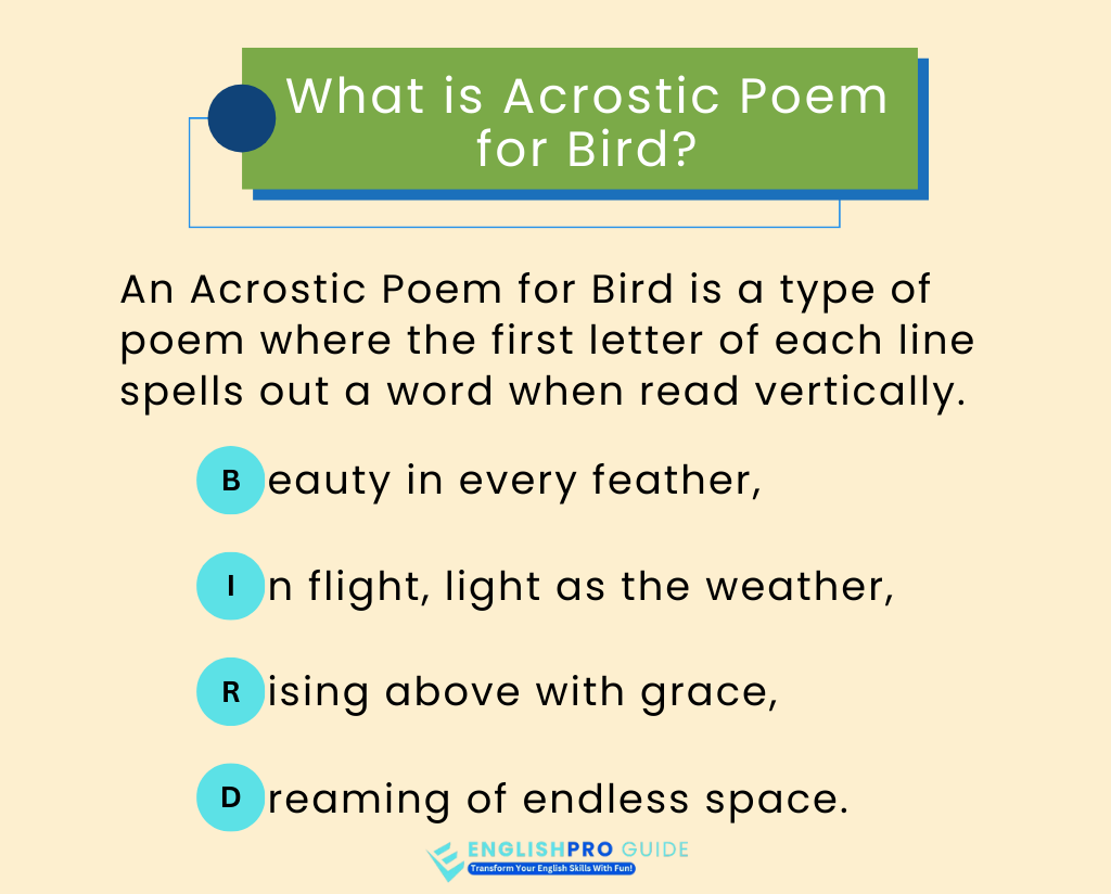 What is Acrostic Poem for Bird?
