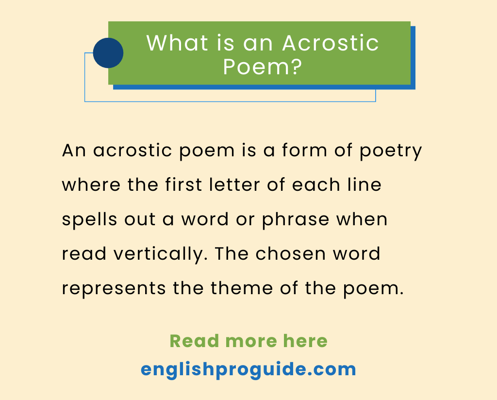 What is an Acrostic Poem?