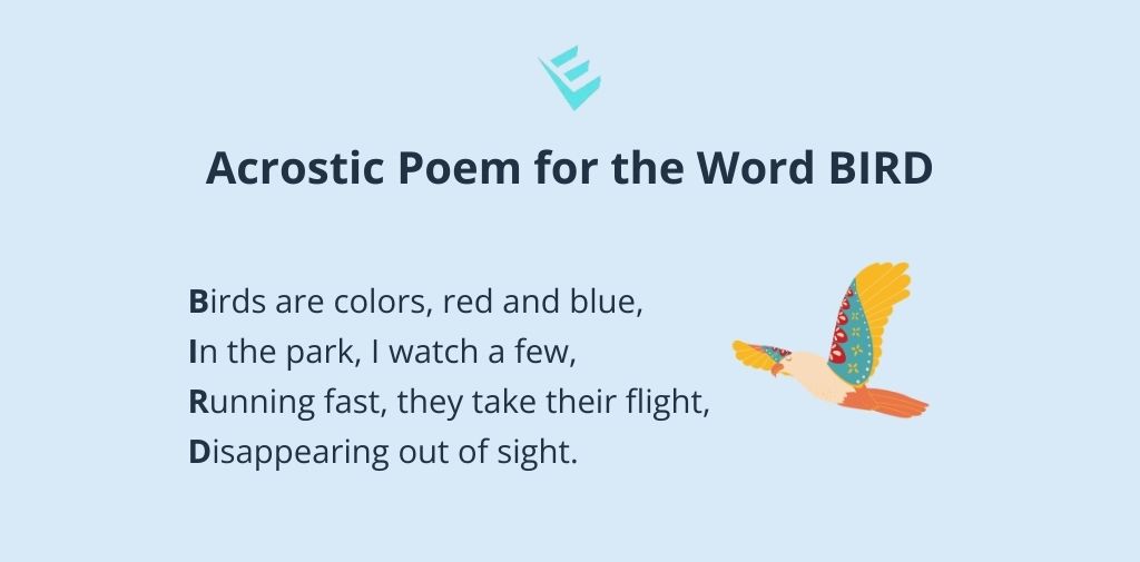 acrostic poem for the word bird