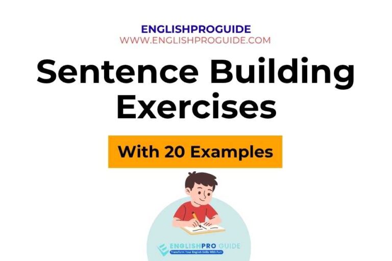 Sentence Building Exercises for Beginners